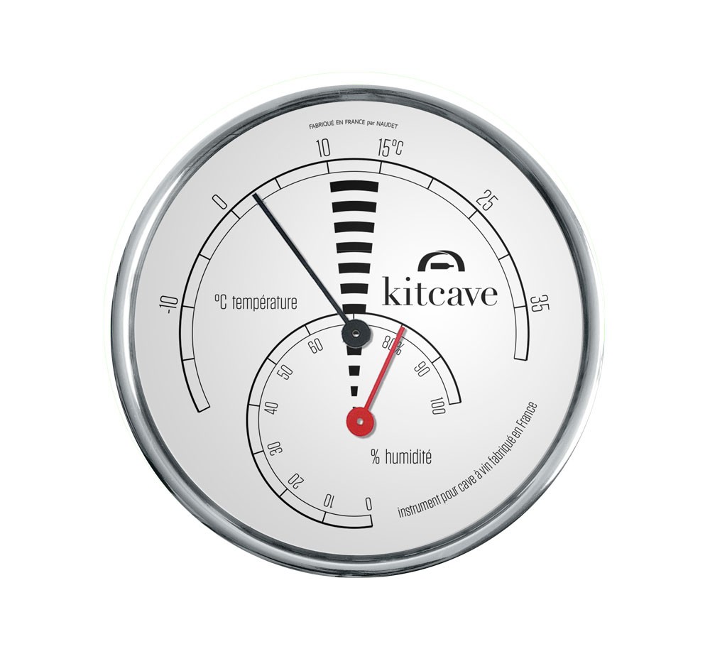 Thermomètre hygromètre rond pour Guitare et violon avec indicateur de  température d'humidité pour l'entretien des instruments (argent)